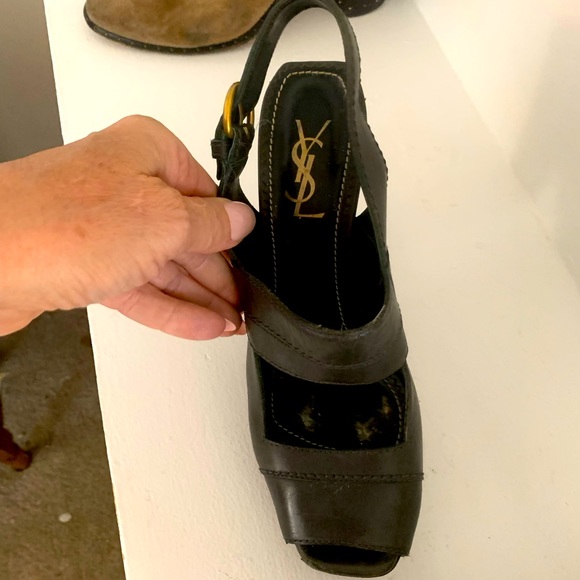 Yves Saint Laurent -YSL stacked Heels in great condition - Picture 2 of 6